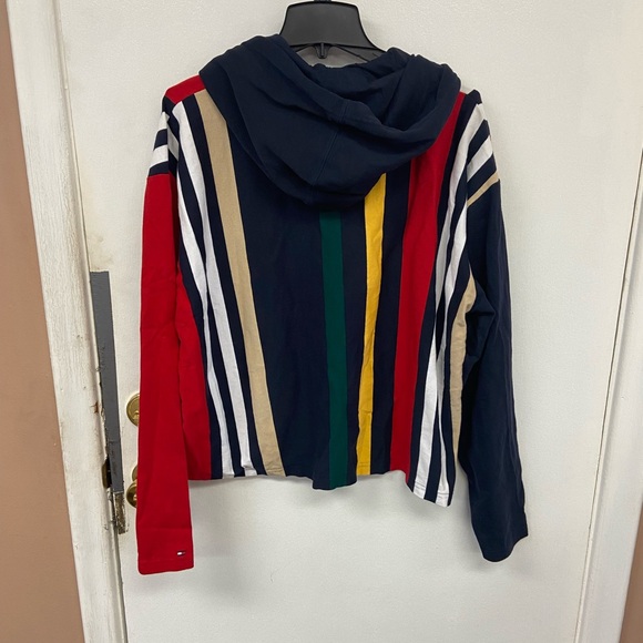 Rare Tommy Hilfiger 90s Inspired Color Blocking Hoody Sweater size XL - Picture 7 of 8